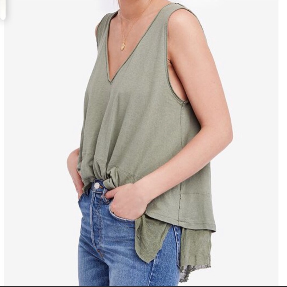 NWT Free People | Olive Layered Tank XS